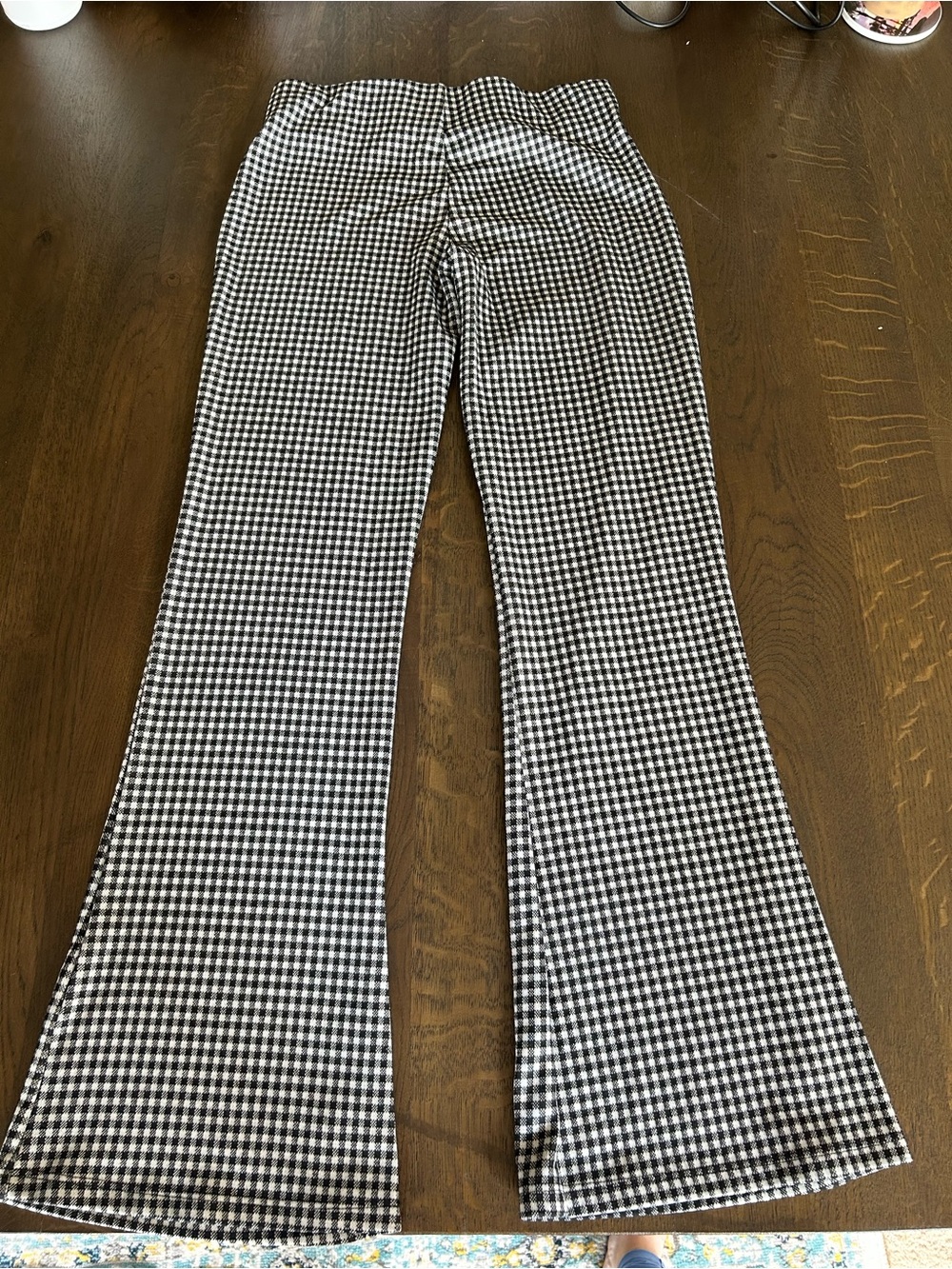 Silence + Noise urban outfitters black white jacquard print flare pull on pants - Picture 10 of 11